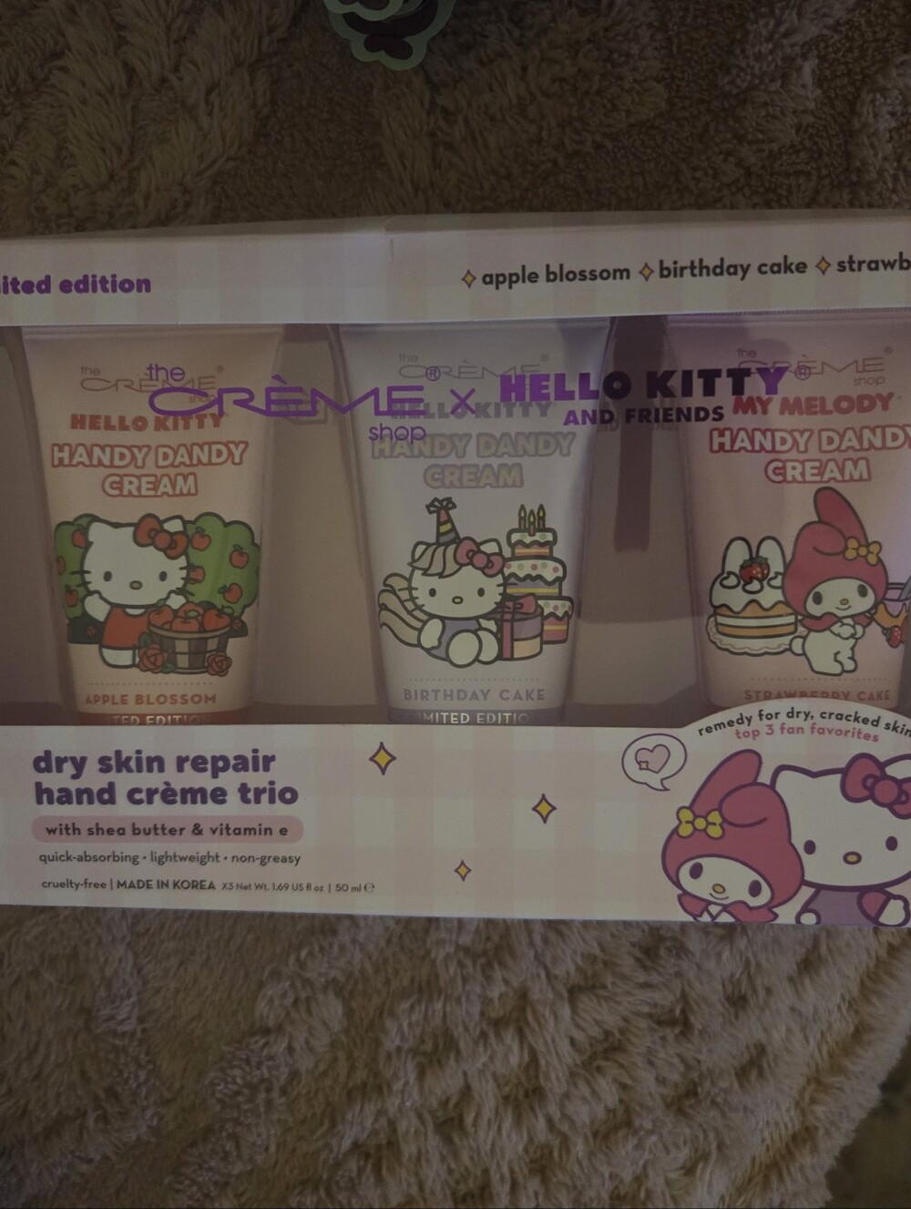 Hello Kitty Pink and White Hand Cream Trio Gift Set